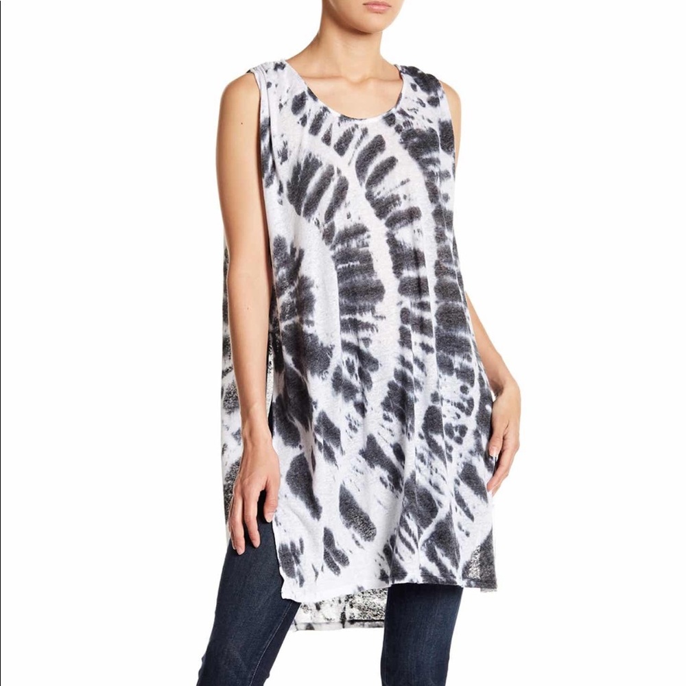 Threads 4 Thought Citrine TieDye Linen Blend Tunic